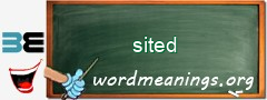 WordMeaning blackboard for sited